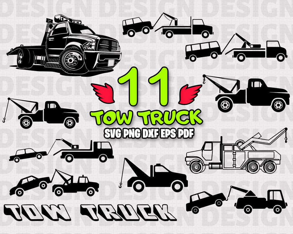 Download Tow Truck SVG Bundle, Tow Truck Vector, Tow Truck Clipart ...