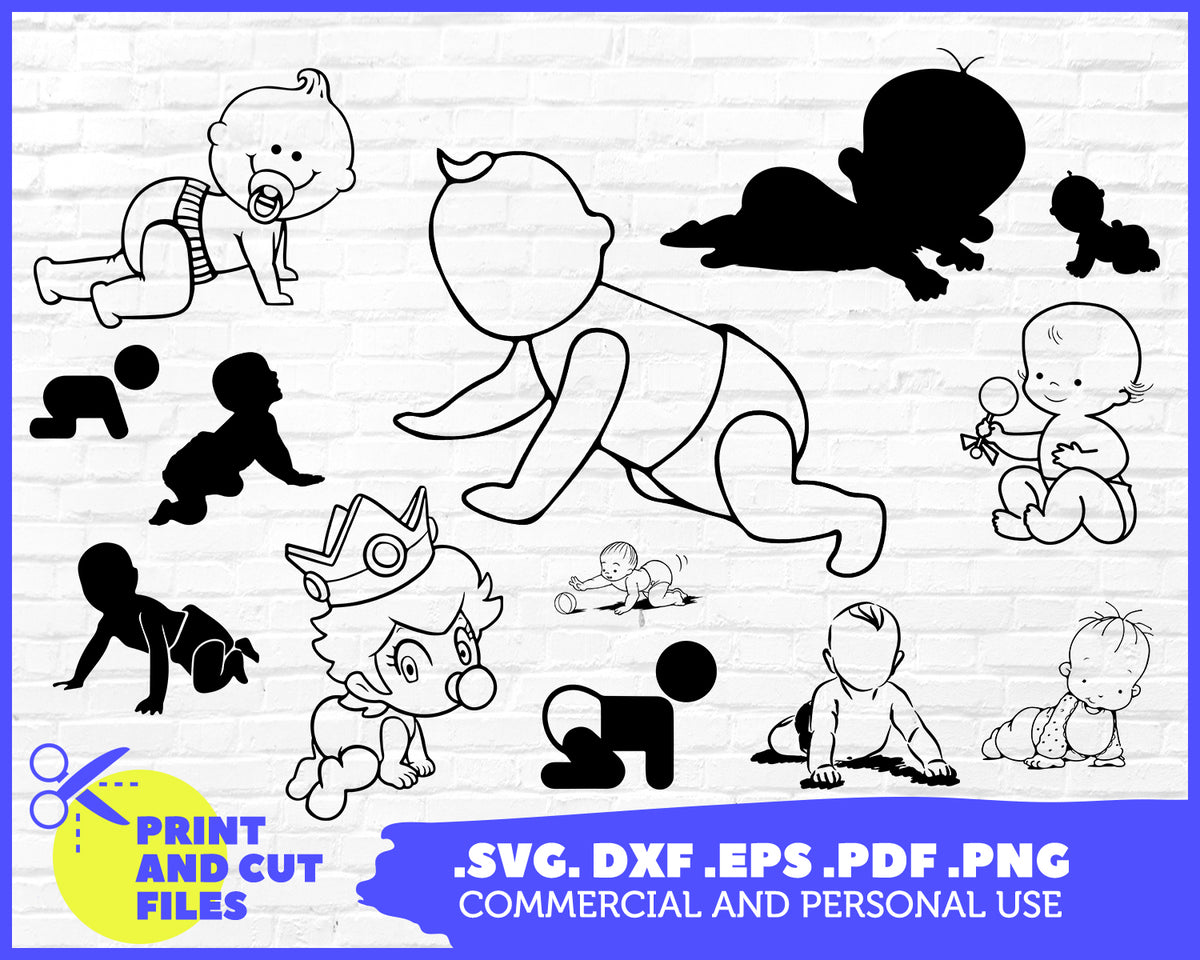Download Baby SVG, Newborn Svg, Baby Clipart, Baby Files for Cricut ...