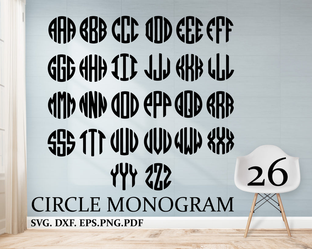 Circle Monogram Svg Circle Monogram Frame Svg Monogram Svg Frames F Clipartic