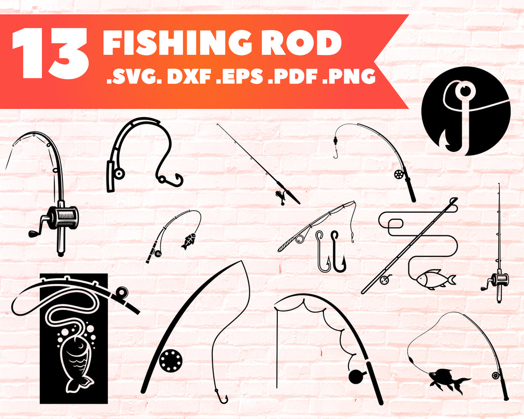 Download Fishing Rod Svg Fishing Svg Fishing Rod Clipart Fishing Rod Files F Clipartic