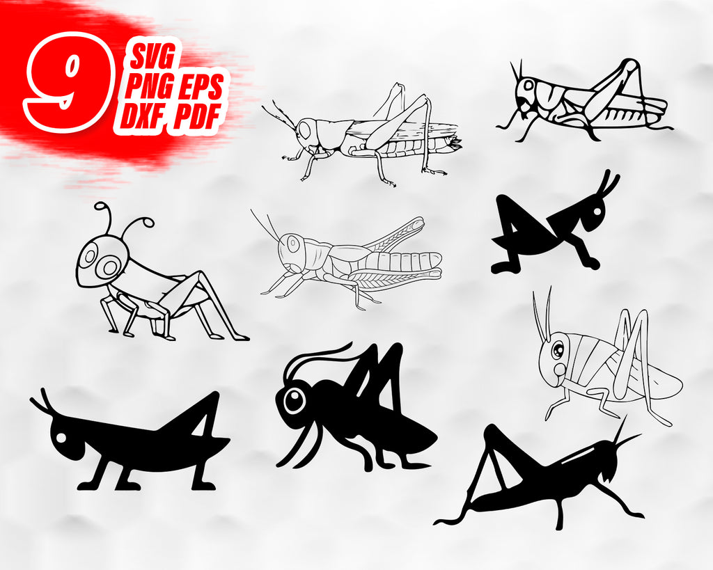 Download Grasshopper Svg File Bug Digital Insects Download Animals Silhouette V Clipartic