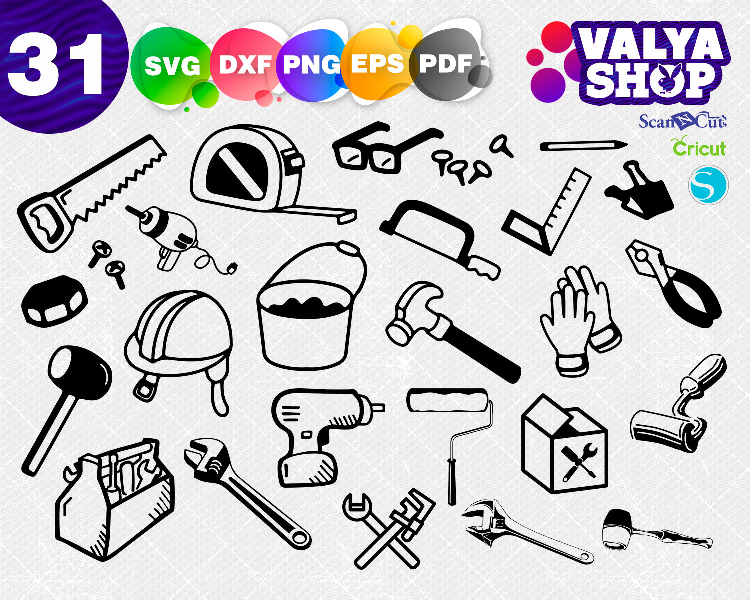 Download Tool Set Svg Tool Svg Tools Svg Tool Dxf Tools Dxf Tool Cut File Clipartic