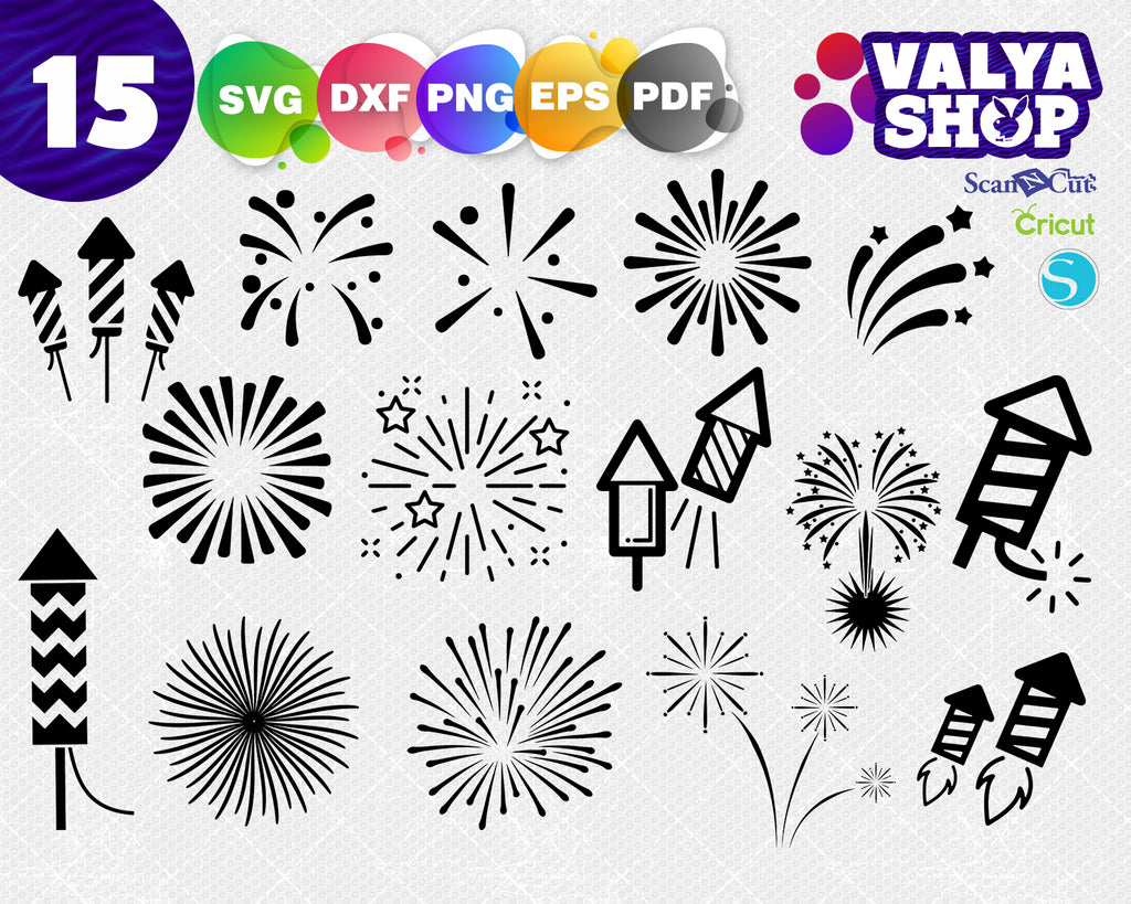 Download Fireworks Svg 4th Of July Fireworks Cut Files Silhouette Studio Cr Clipartic