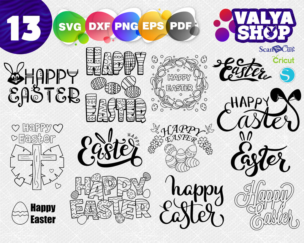Download Happy Easter Words Svg Easter Cut File Words Svg Happy Easter Svg Clipartic