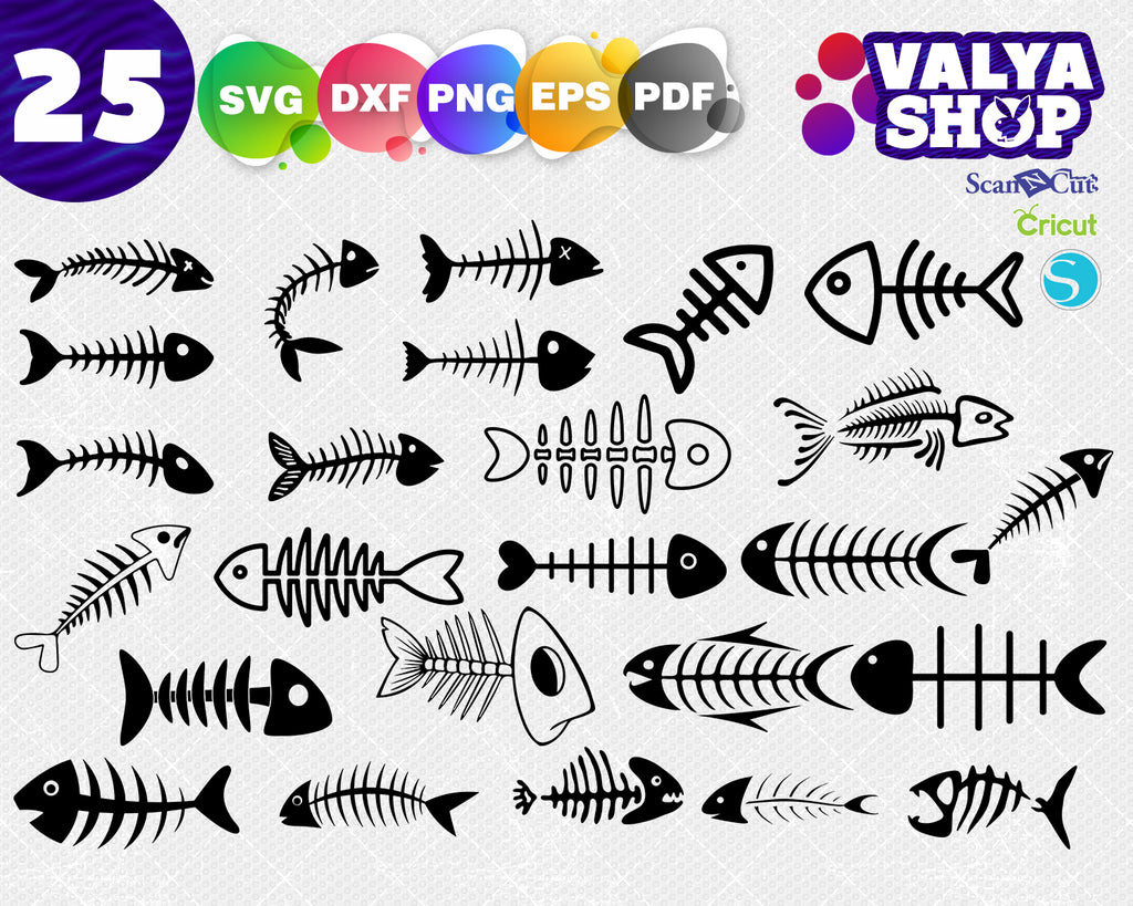 Fish Bone Svg Fishbone Svg Fish Skeleton Svg Fish Svg Fish Skull S Clipartic