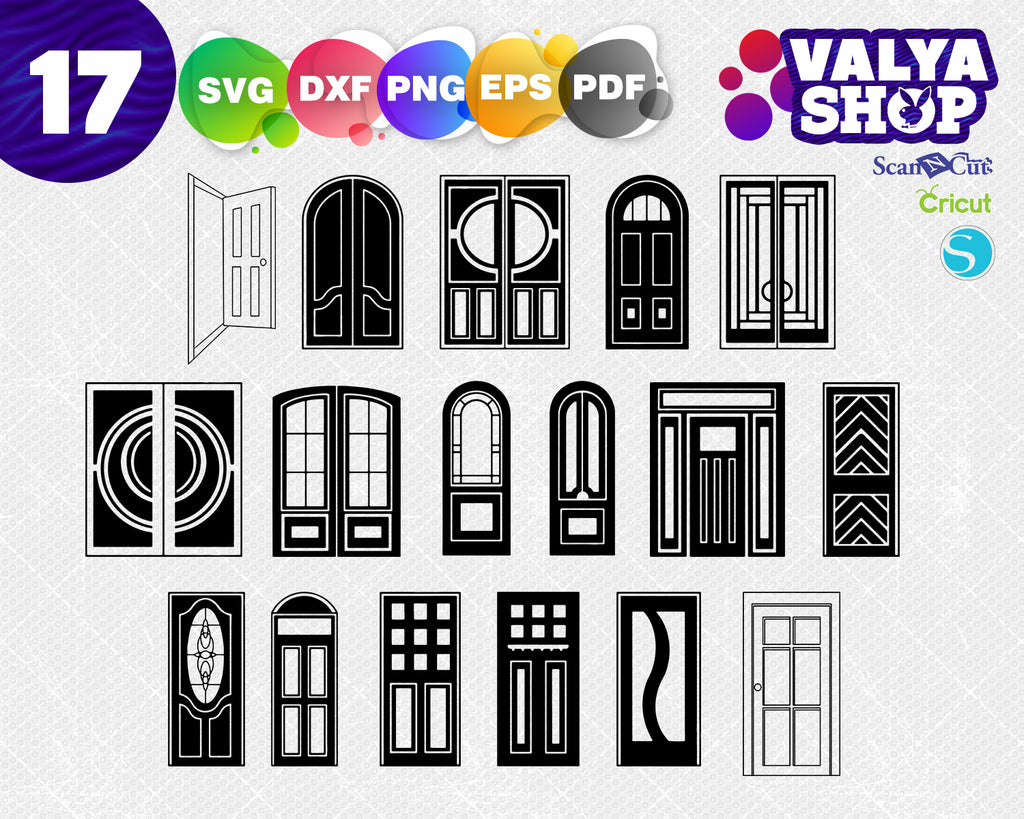 Download Door Svg Bundle Door Svg Clipart Door Cut Files For Silhouette Fil Clipartic