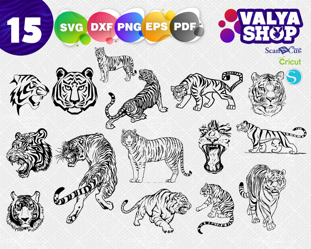 Download Tiger Svg Tiger Head Svg Animal Svg Zoo Svg Tiger Silhouette Wild Clipartic