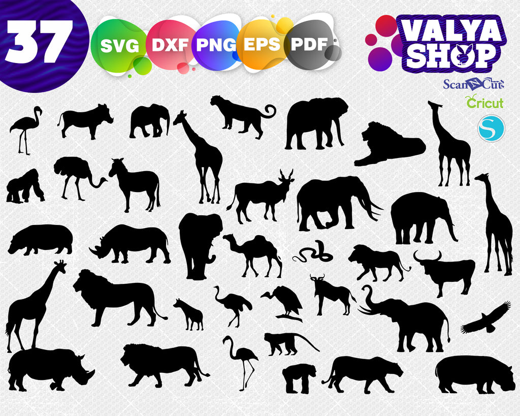 Download African Animals Svg Svg Cut Files Safari Animals Svg Bundle Instant Clipartic