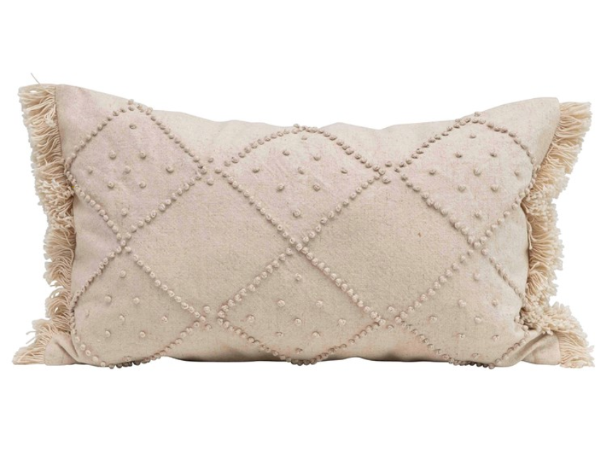 French Knots Pillow, Cream