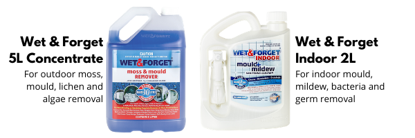 Wet & Forget Indoor and Outdoor Mould Removal Products