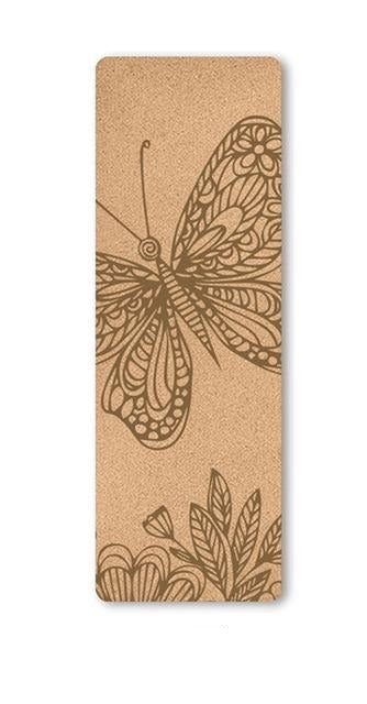 Butterfly Cork Yoga Mat (5mm) | I AM 