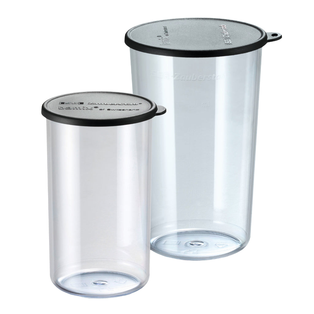 bamix® 400ml & 600ml Beakers with Lids - Set of 2 - bamix of Switzerland product image