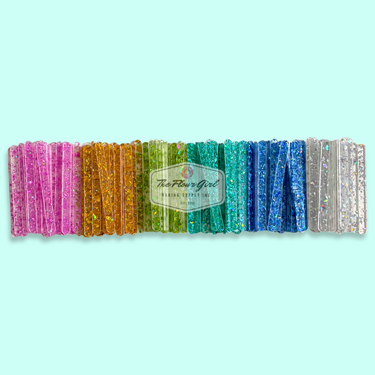 Shop Acrylic Popsicle Sticks: Flake Glitter Ice Pink Cakesicle Sticks –  Sprinkle Bee Sweet