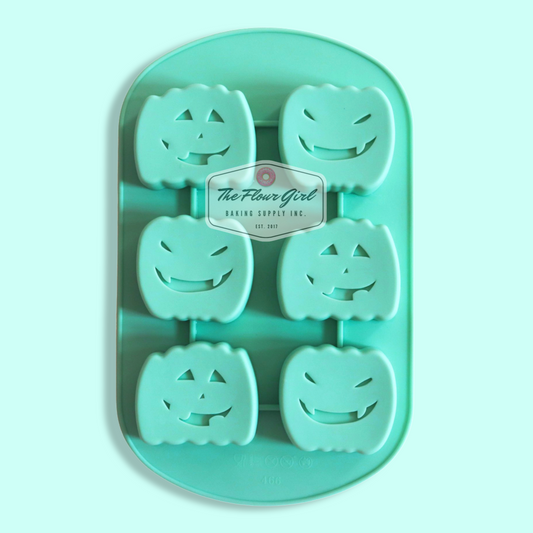 Pastry Tek Silicone Pumpkin Baking Mold - 6-Compartment - 10 Count Box