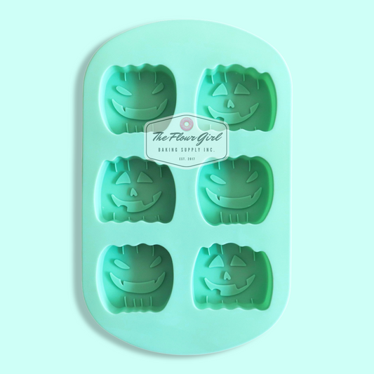 Pastry Tek Silicone Pumpkin Baking Mold - 6-Compartment - 10 Count Box