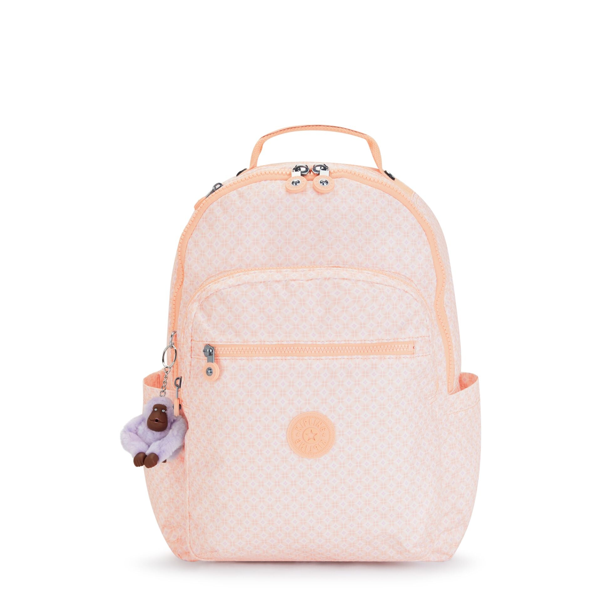 

Kipling Large Backpack With Padded Laptop Compartment Female Girly Tile Prt Seoul