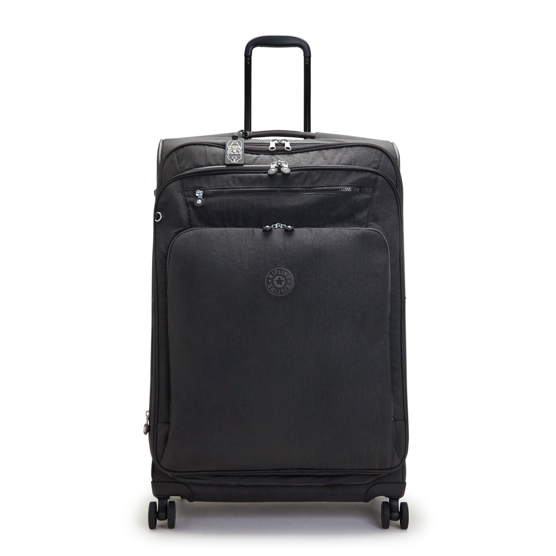 

Kipling Large Expandable Spinner Unisex Black Noir New Youri Spin L