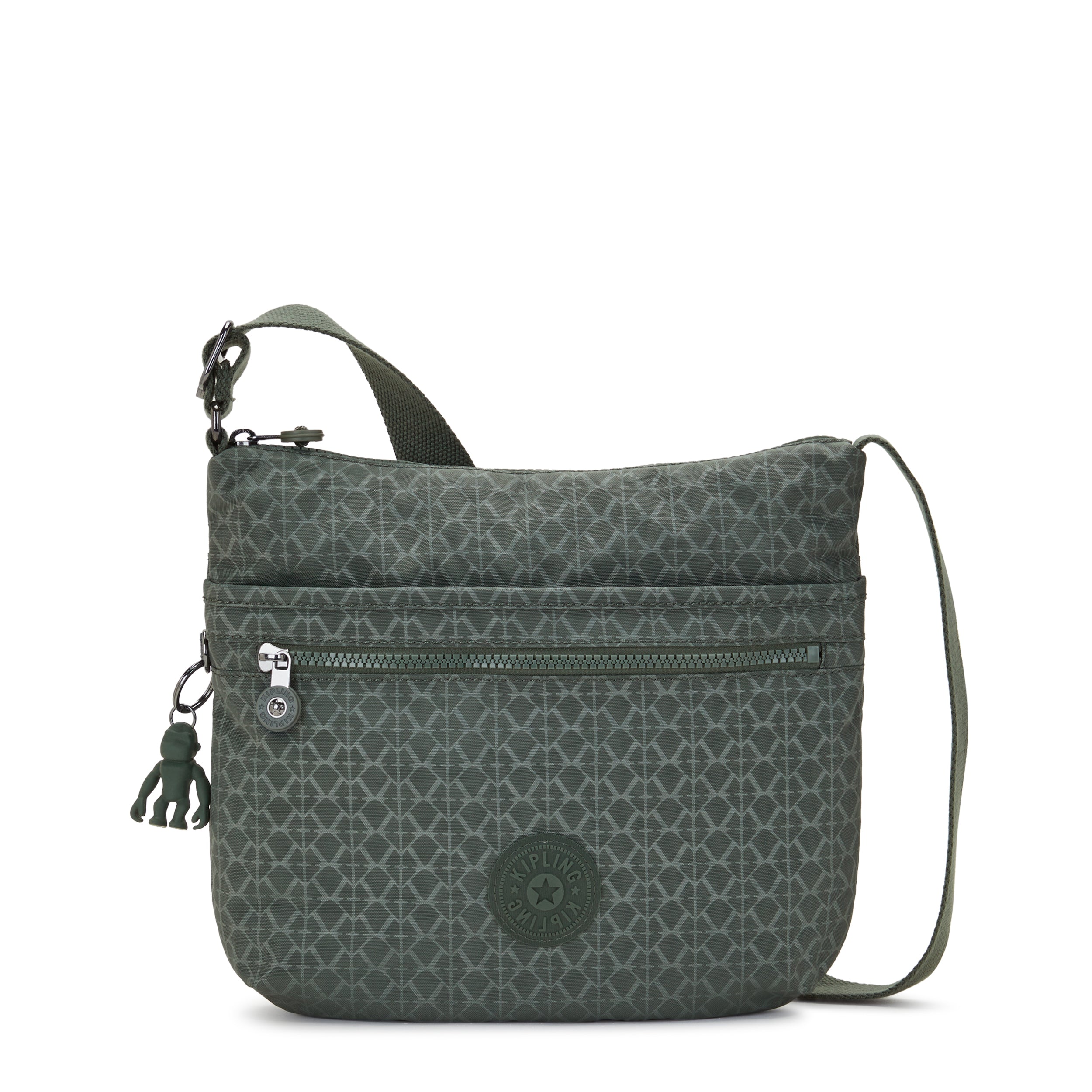 

Kipling Medium Crossbody Female Sign Green Embosse Arto