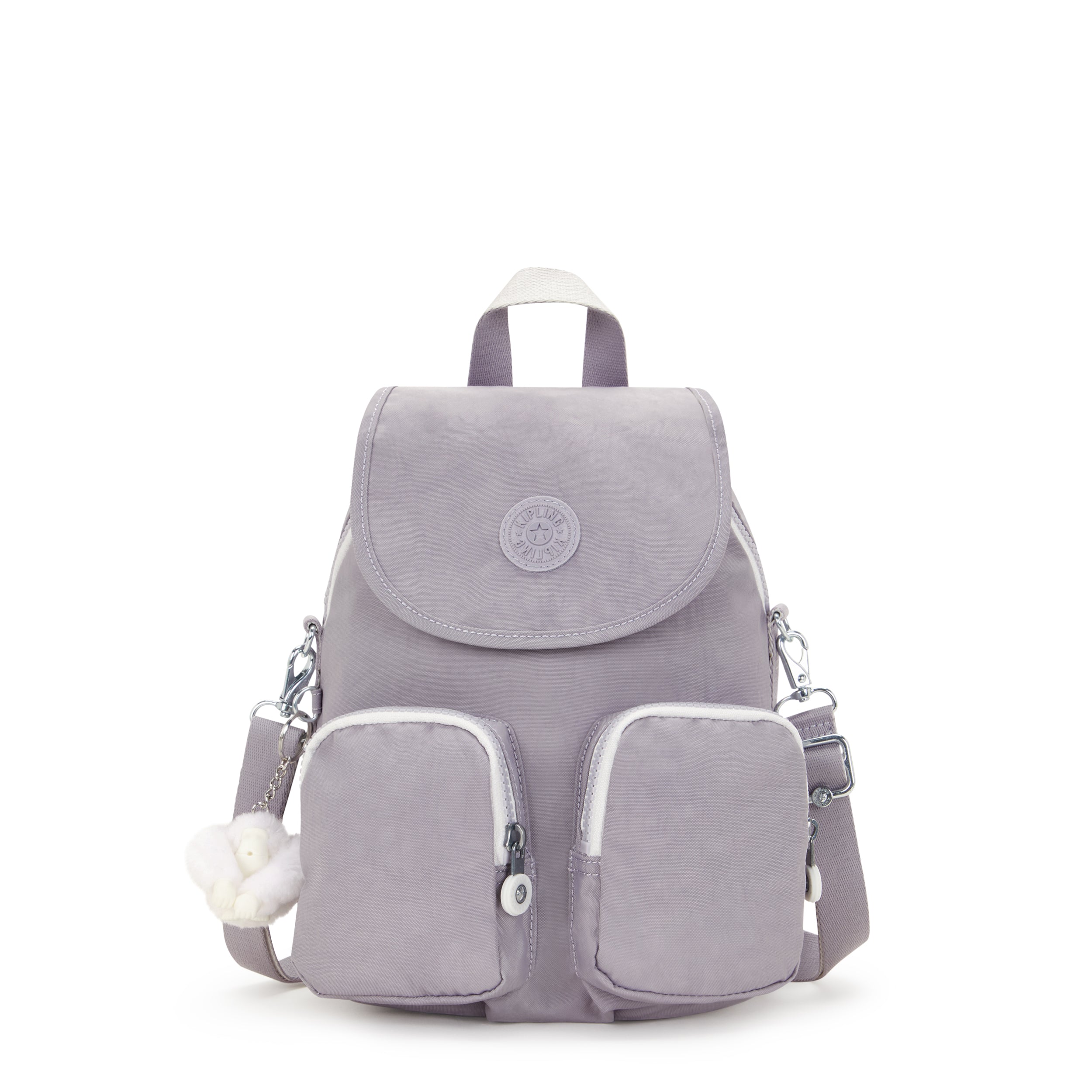 

KIPLING Small backpack (convertible to shoulderbag) Female Tender Grey Firefly Up - 12887-1FB