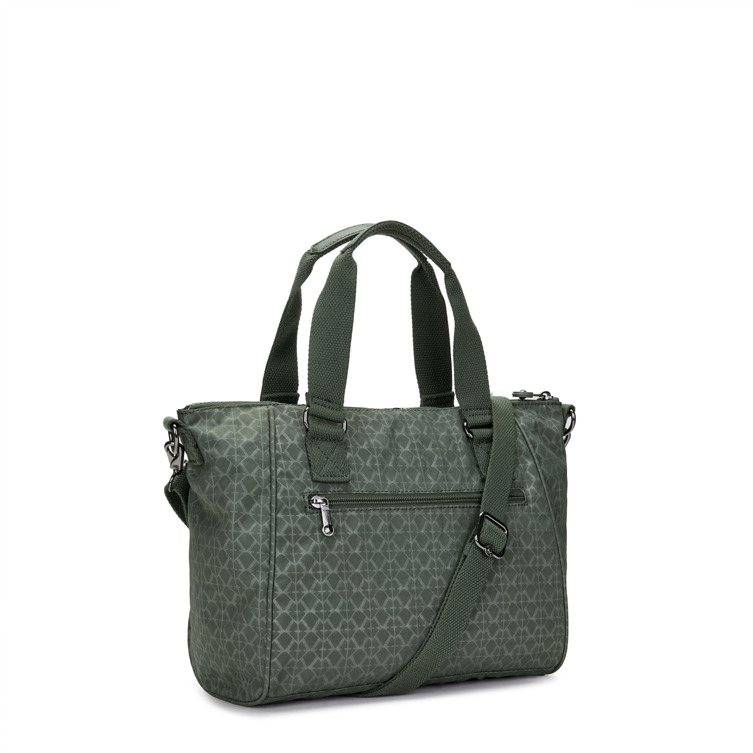 

Kipling Medium Handbag (With Removable Shoulderstrap) Female Sign Green Embosse Amiel