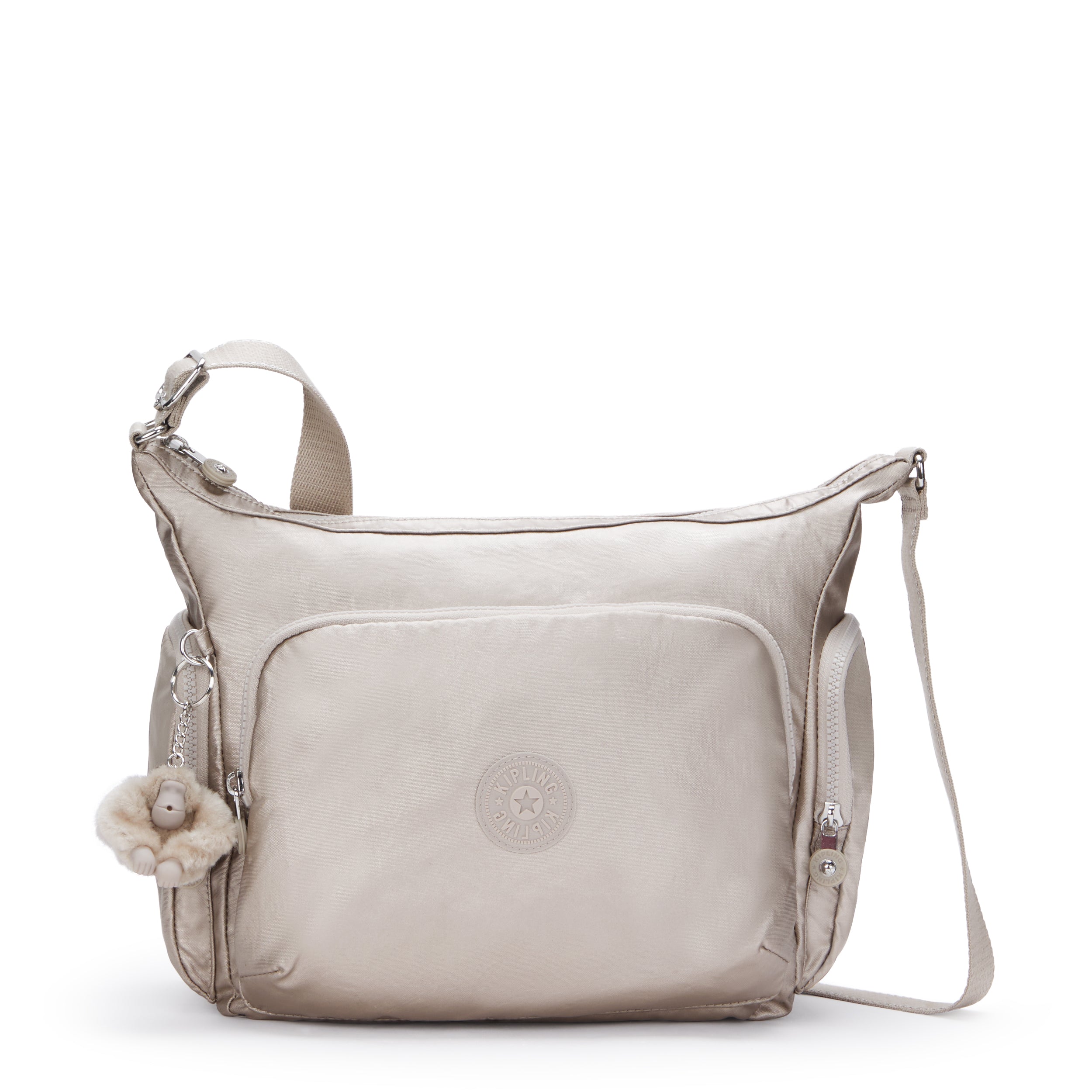 

KIPLING Large Crossbody Bag with Adjustable Straps Female Metallic Glow Gabb