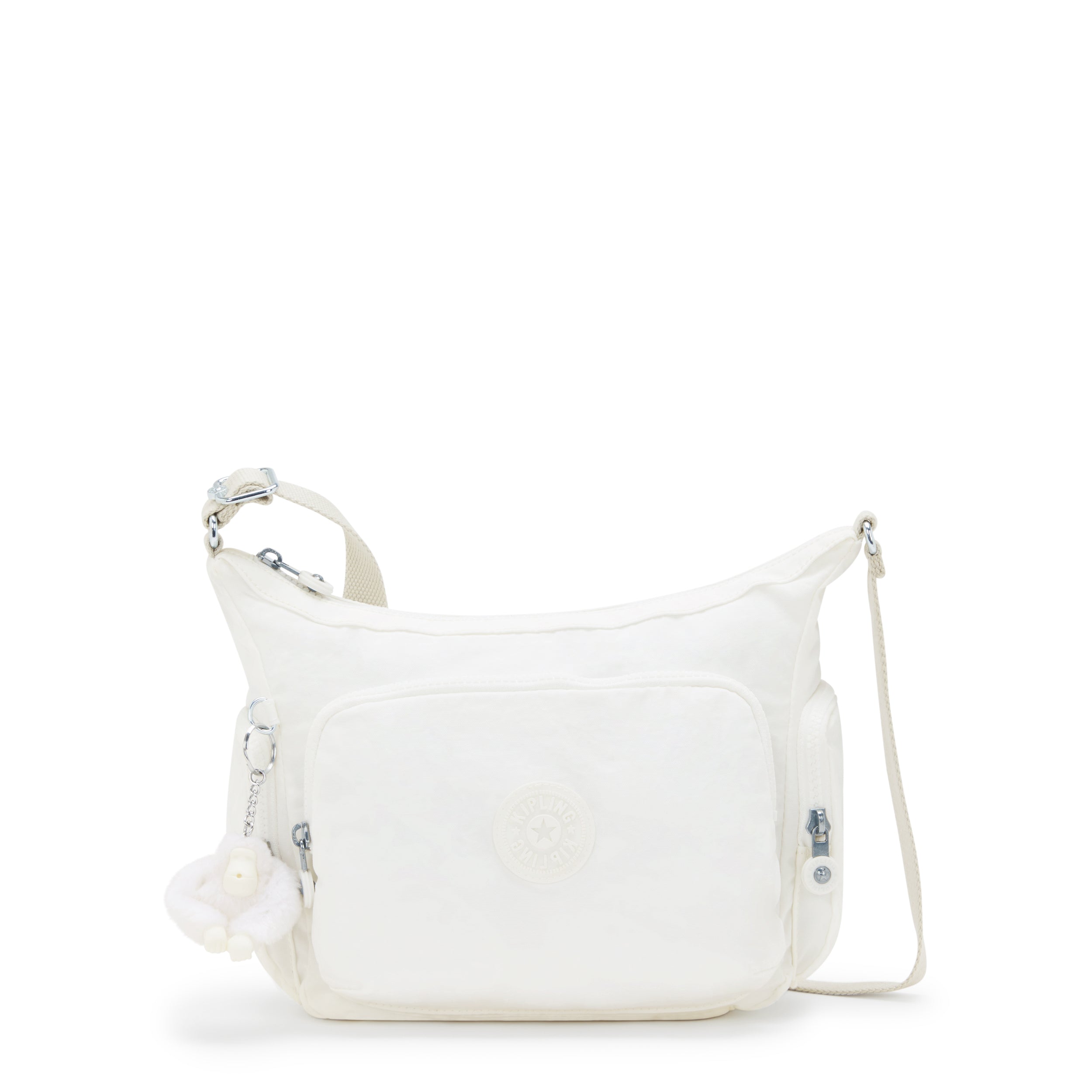 

KIPLING Medium Crossbody Bag with Adjustable Straps Female Pure Alabaster Gabb S