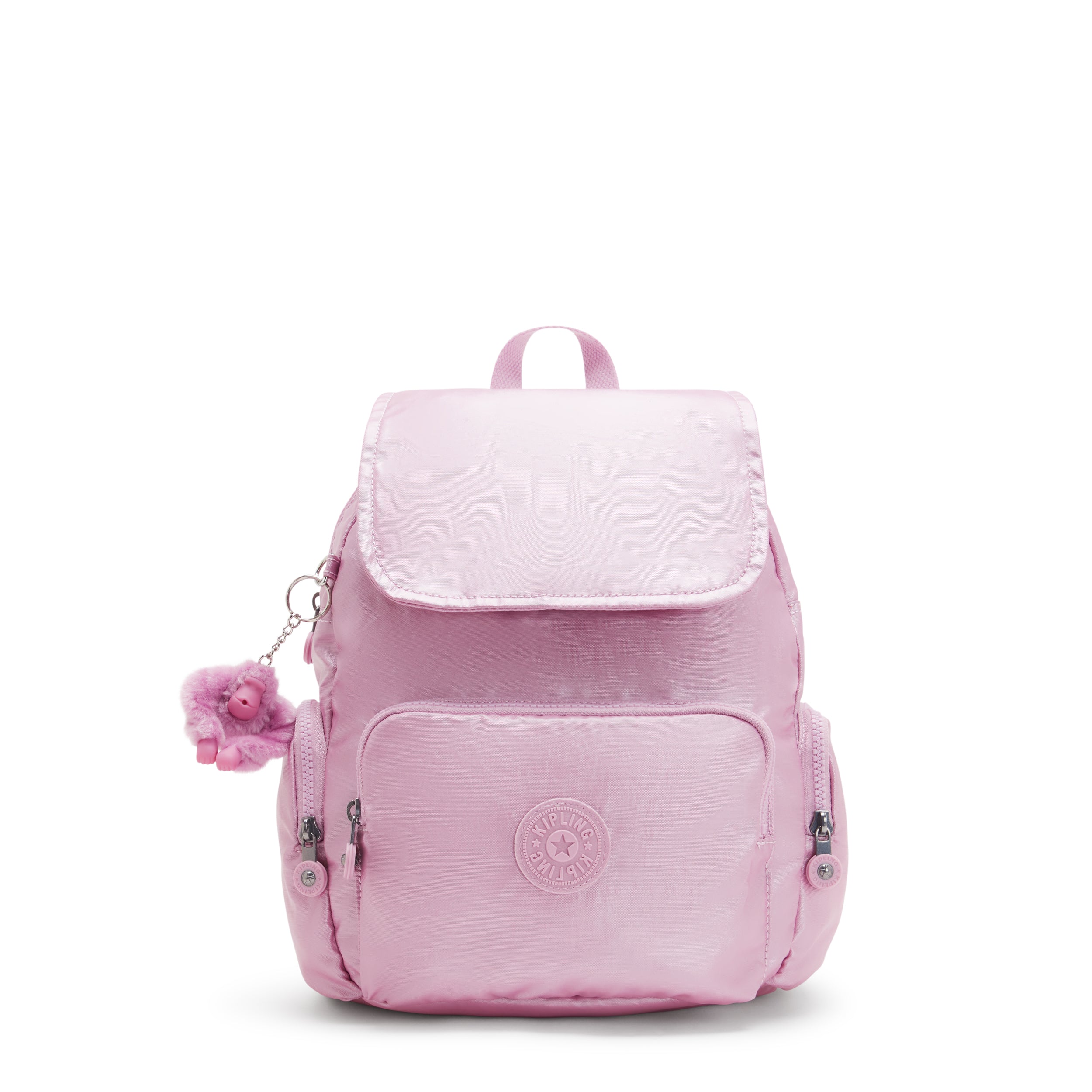 

KIPLING Small Backpack with Adjustable Straps Female Metallic Lilac City Zip S, Default title
