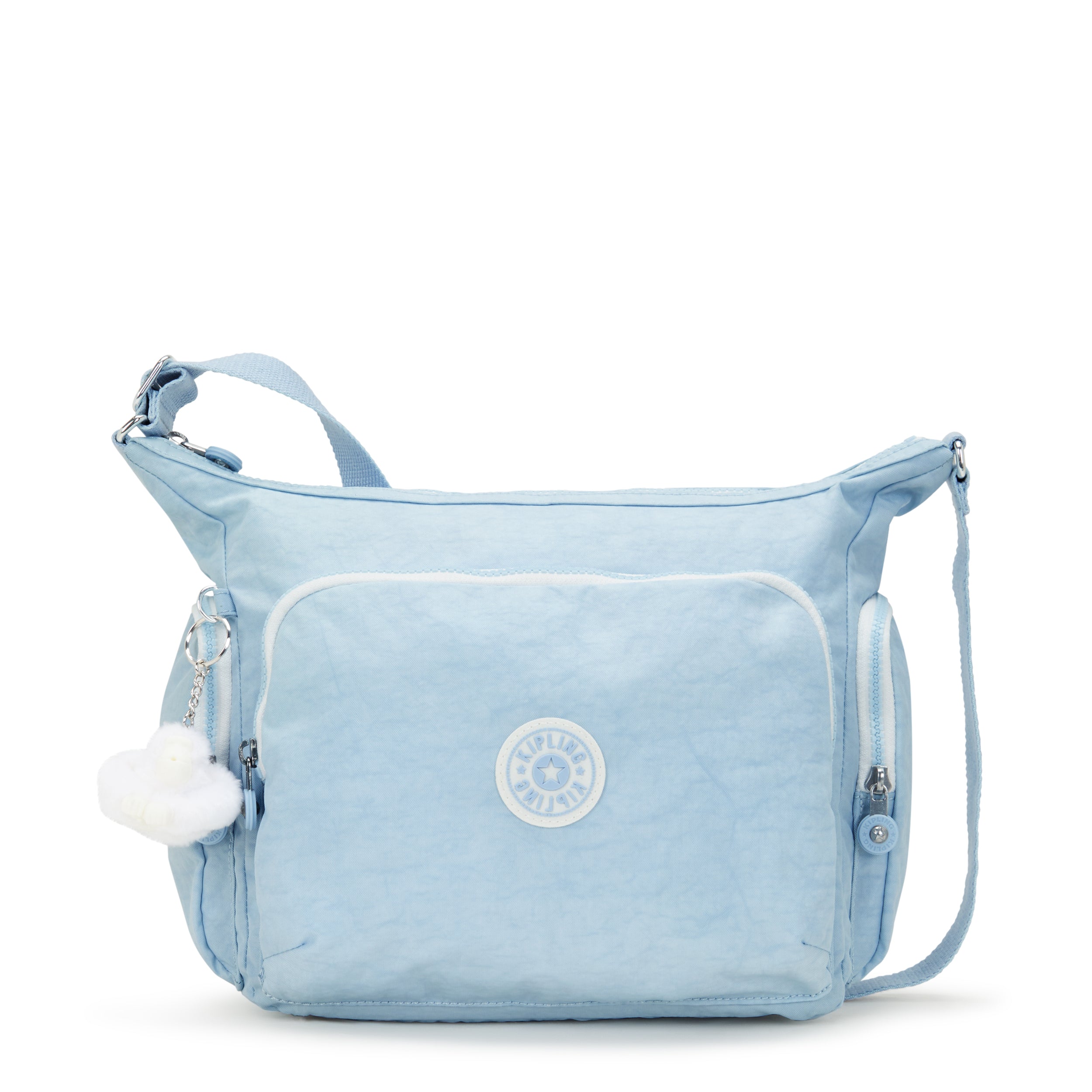 

KIPLING Large Crossbody Bag with Adjustable Straps Not used Frost Blue Bl Gabb