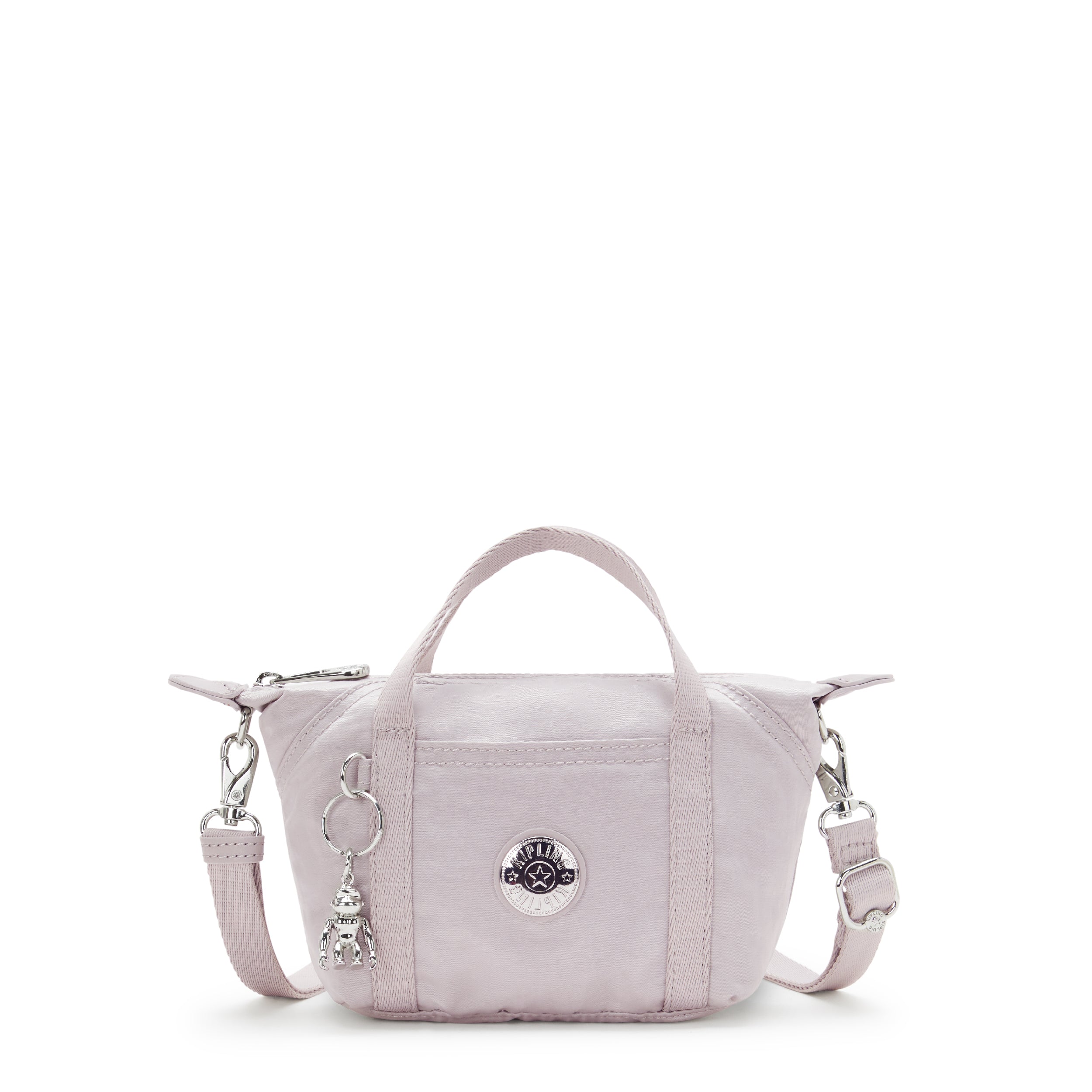 

KIPLING Small Crossbody Bag With Removable Strap Female Gleam Silver Art Compact