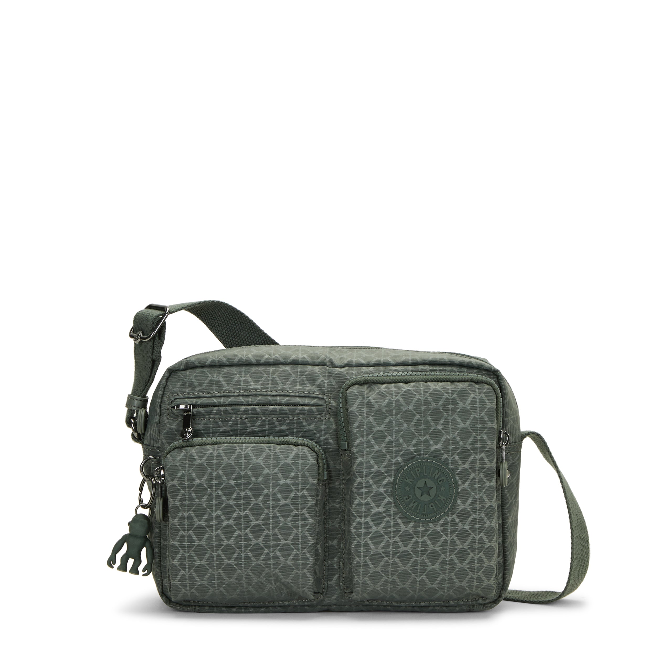 

Kipling Medium Crossbody Female Sign Green Embosse Albena M