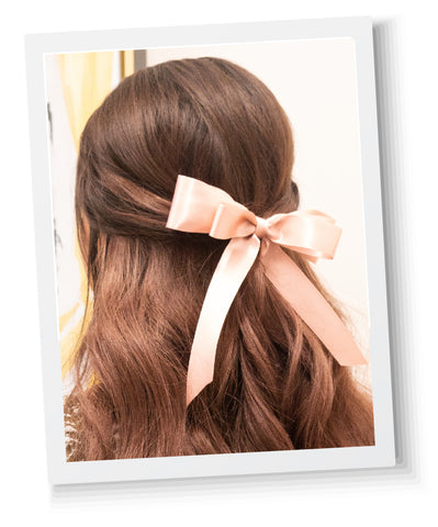The Sweetest Satin Hair Bow - DIY – Ribbon and Bows Oh My!