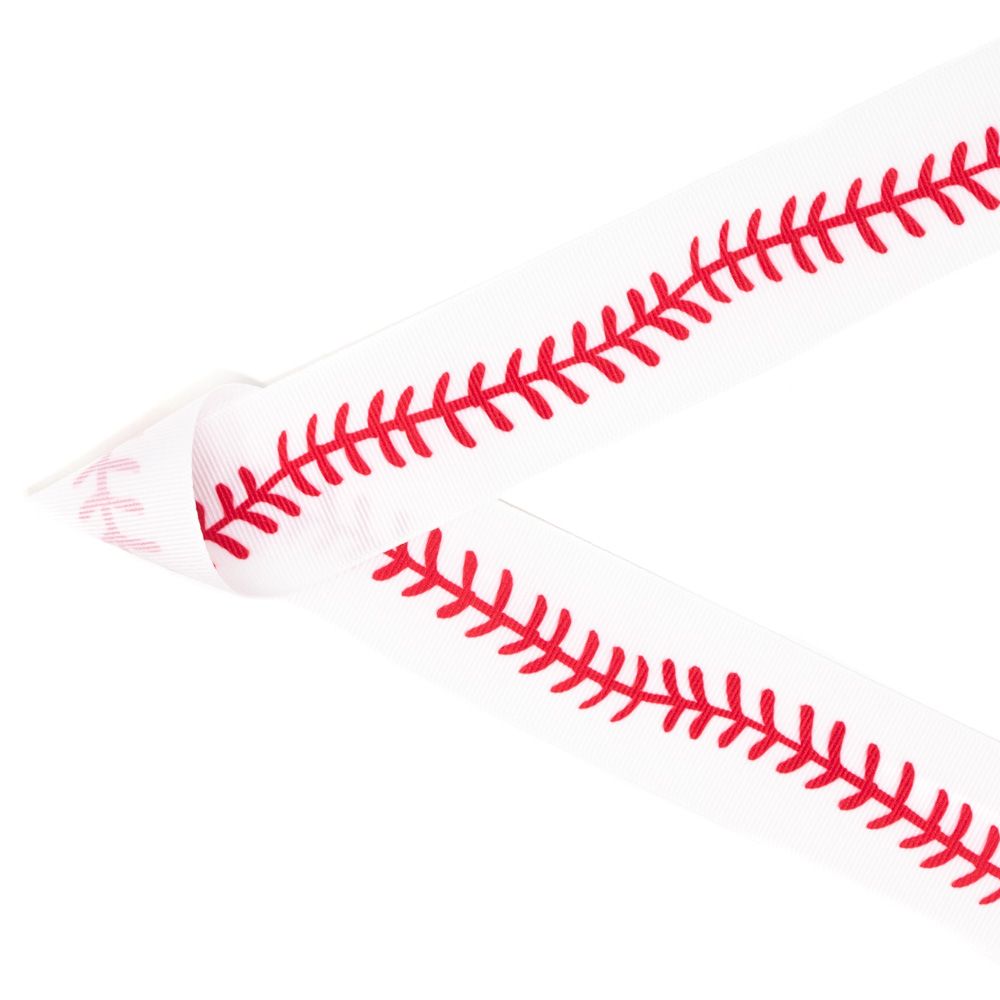 Baseball Ribbon, Sports Ribbon, Heart Ribbon, Baseball Stitches