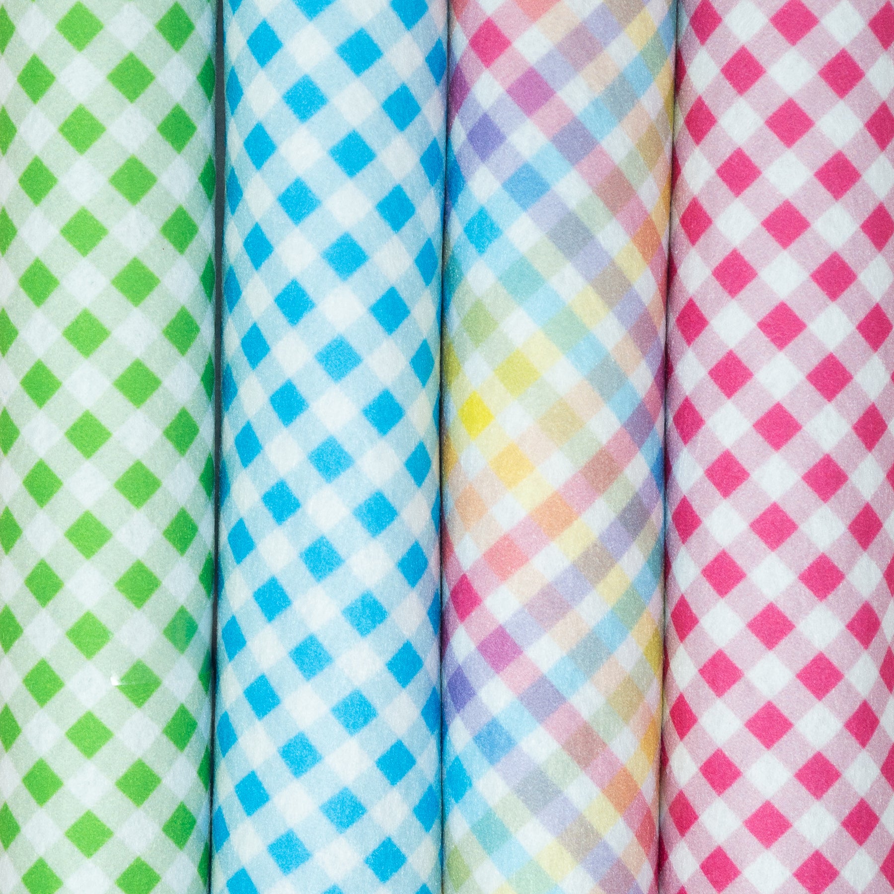 Close-up of felt fabric sheets stacked on top of each other in the colors  of the rainbow spectrum Stock Photo by Yuliasis