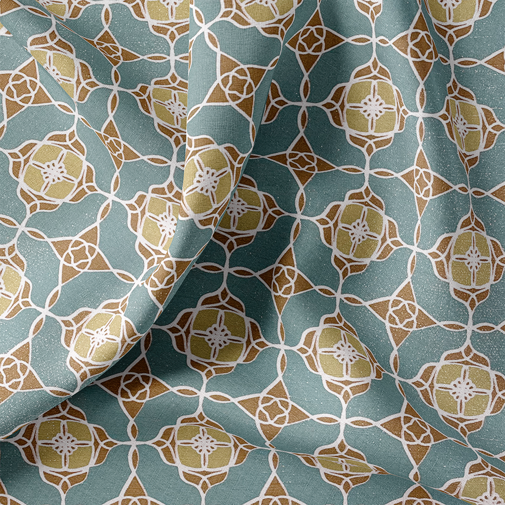 Tissu toile polyester imperméable - Géométrique