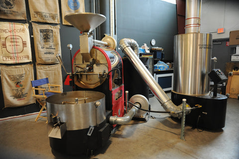 Coffee roaster with afterburner