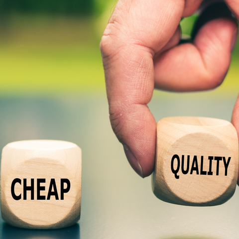 Cheap versus quality - Image from Canva