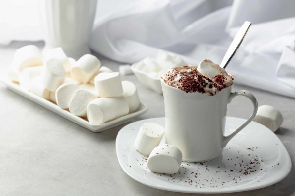 cup of hot cocoa with marshmallows