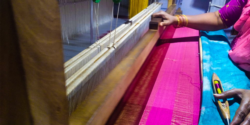 Uppada Sarees - Jamdani Weaving Technique