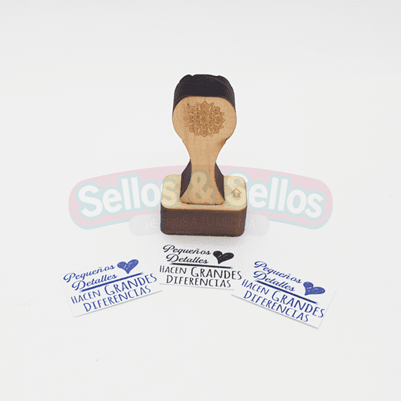 Sello Personalizado 10x10 Cm Base De Madera Y Tinta 25ml.