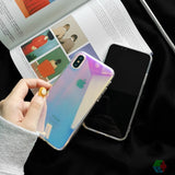 レインボーカラー2色　透明　iPhoneケース-Magnolia Trend Store