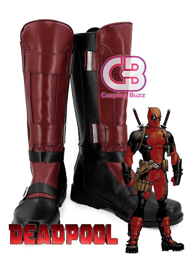 Marvel Deadpool Custom-Made Red Shoes 