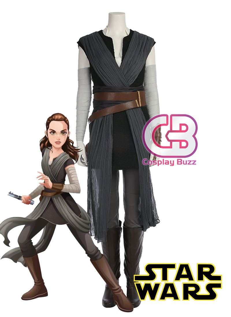 Star Wars The Last Jedi Rey Customizable Cosplay Costume Outfit Cs687
