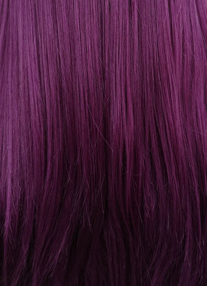 Long Straight Dark Purple Lace Front Synthetic Hair Wig LF029 - CosplayBuzz