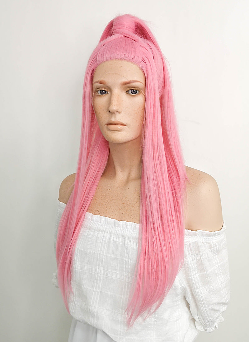 cheap long pink wigs