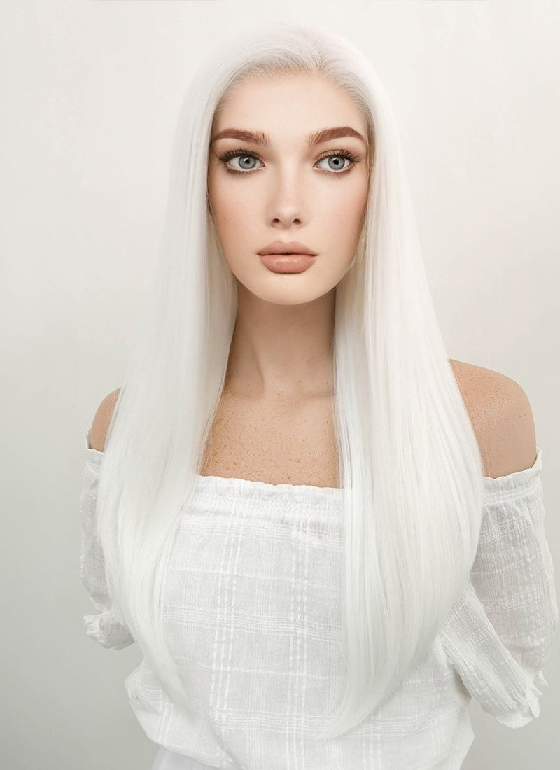 Buy JYS Fashion Womens Long WigWhite Hair Wigs for Women White Hair Wave  Curly Wig Hair Long Curly White Wigs for Party Cosplay Full WigsStraight  Wig for Womens White Online at Low