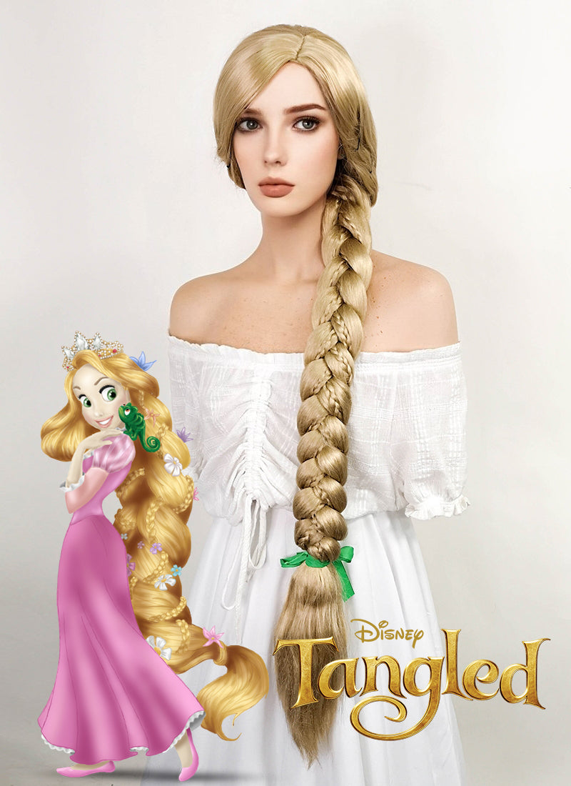 Beleefd Vrijlating rek Disney Princess Tangled Rapunzel Long Blonde Cosplay Wig TBZ1162