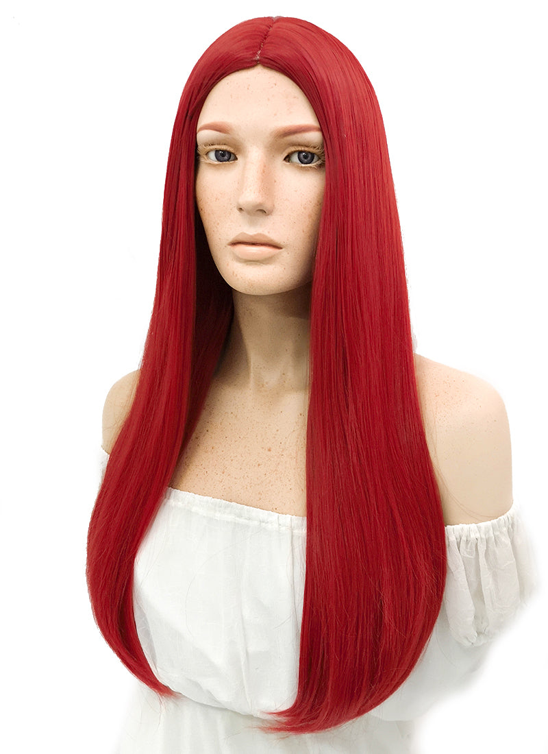 red cosplay wig