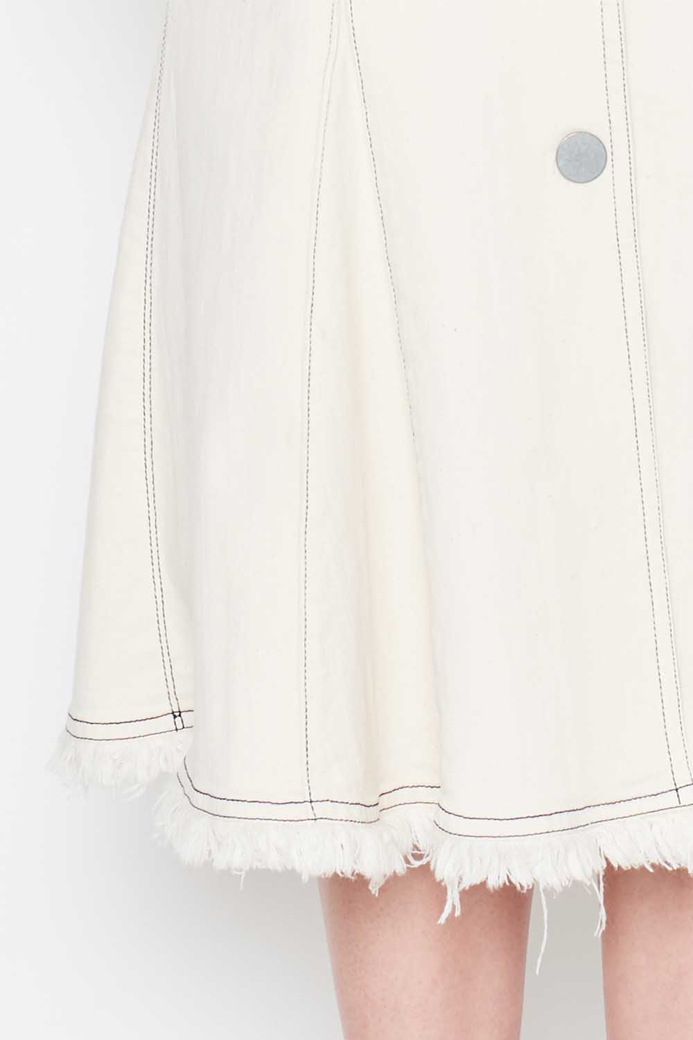 Button Front Godet Skirt