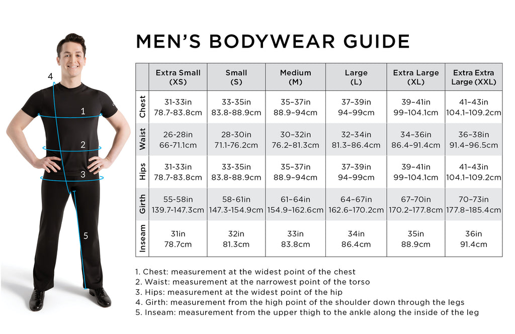 Capezio Boys/Mens Bodywear Size Chart – Gabie's Boutique