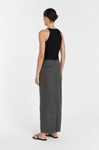 DREW CHARCOAL SPLIT MIDI SKIRT Nav Image 4